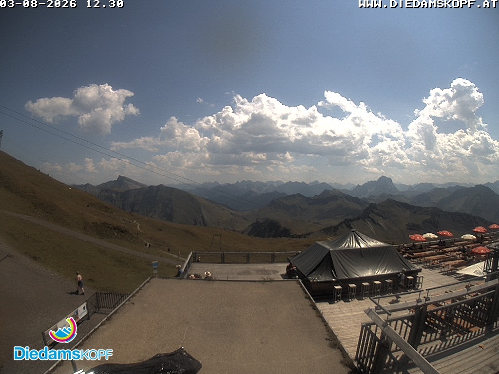 Archiv Foto Webcam Bergstation Diedamskopf, Vorarlberg