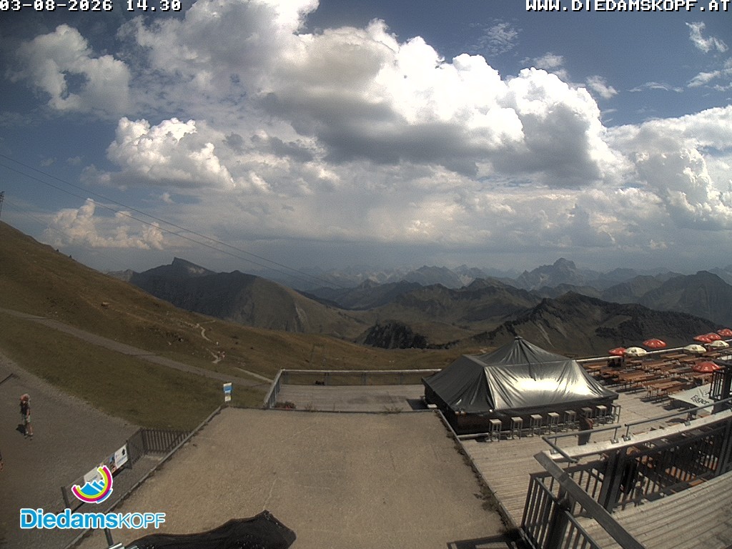 Archiv Foto Webcam Bergstation Diedamskopf, Vorarlberg