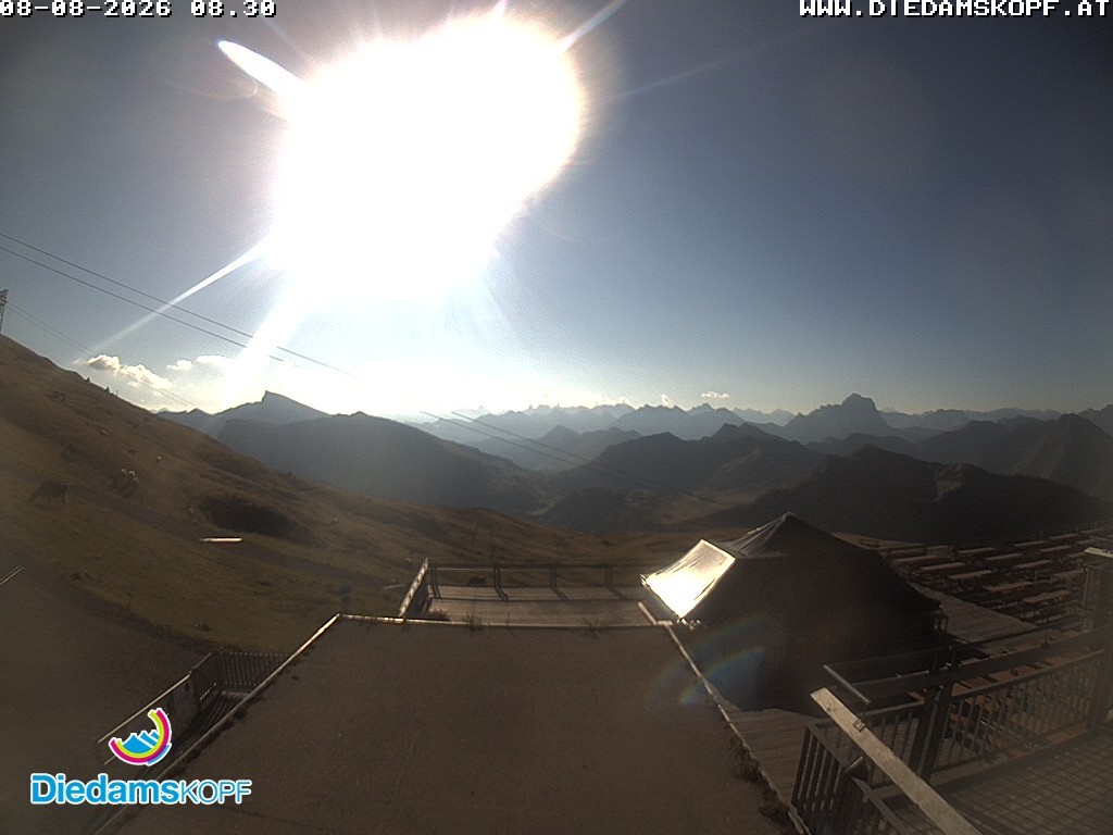 Archiv Foto Webcam Bergstation Diedamskopf, Vorarlberg