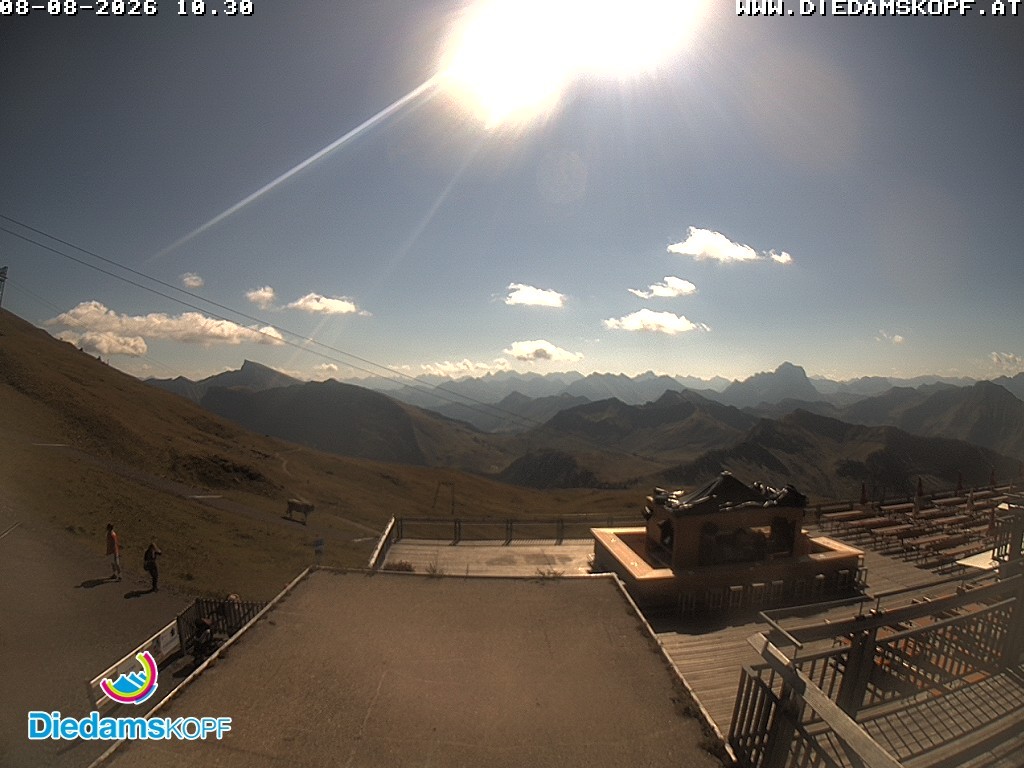 Archiv Foto Webcam Bergstation Diedamskopf, Vorarlberg