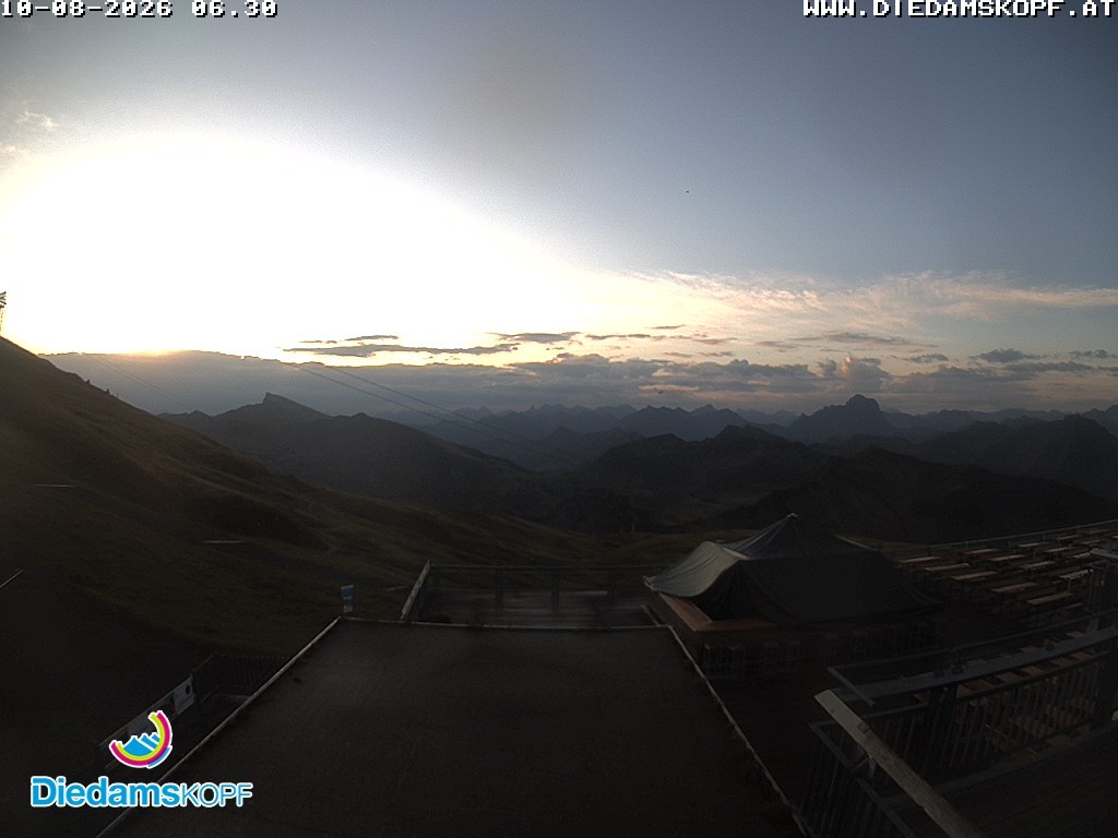 Archived image Webcam mountain station gondola "Diedamskopf", Vorarlberg
