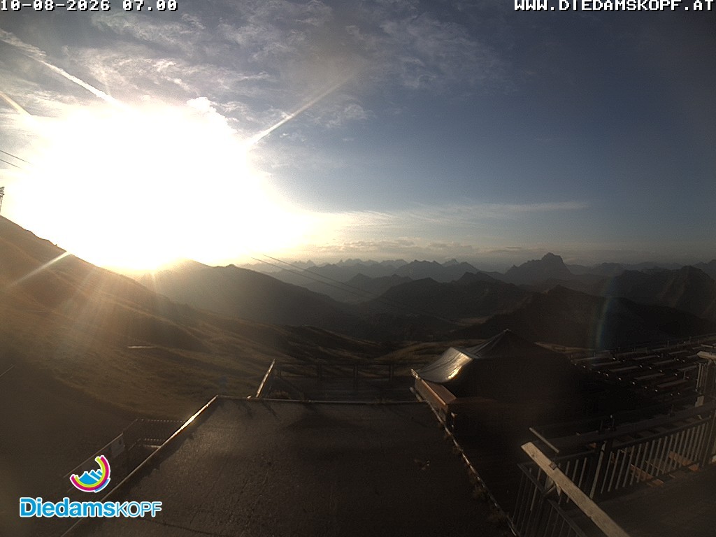 Archived image Webcam mountain station gondola "Diedamskopf", Vorarlberg