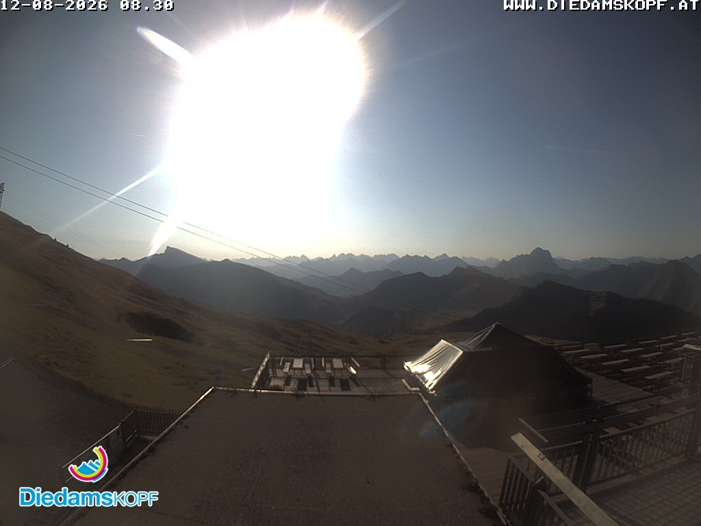 Archived image Webcam mountain station gondola "Diedamskopf", Vorarlberg