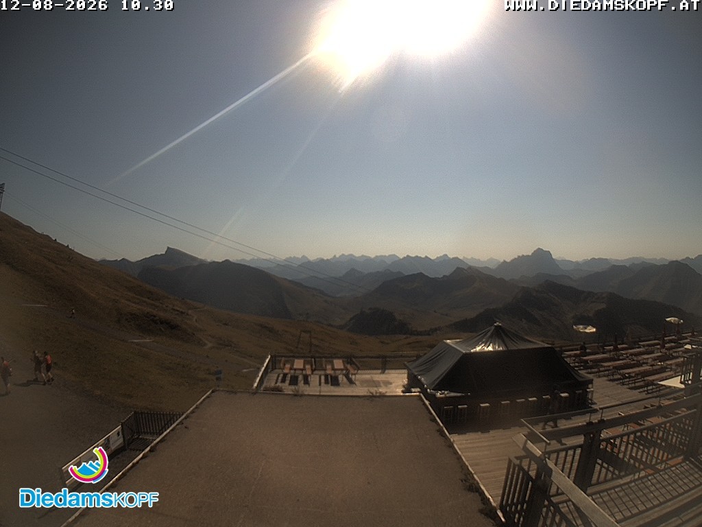 Archived image Webcam mountain station gondola "Diedamskopf", Vorarlberg