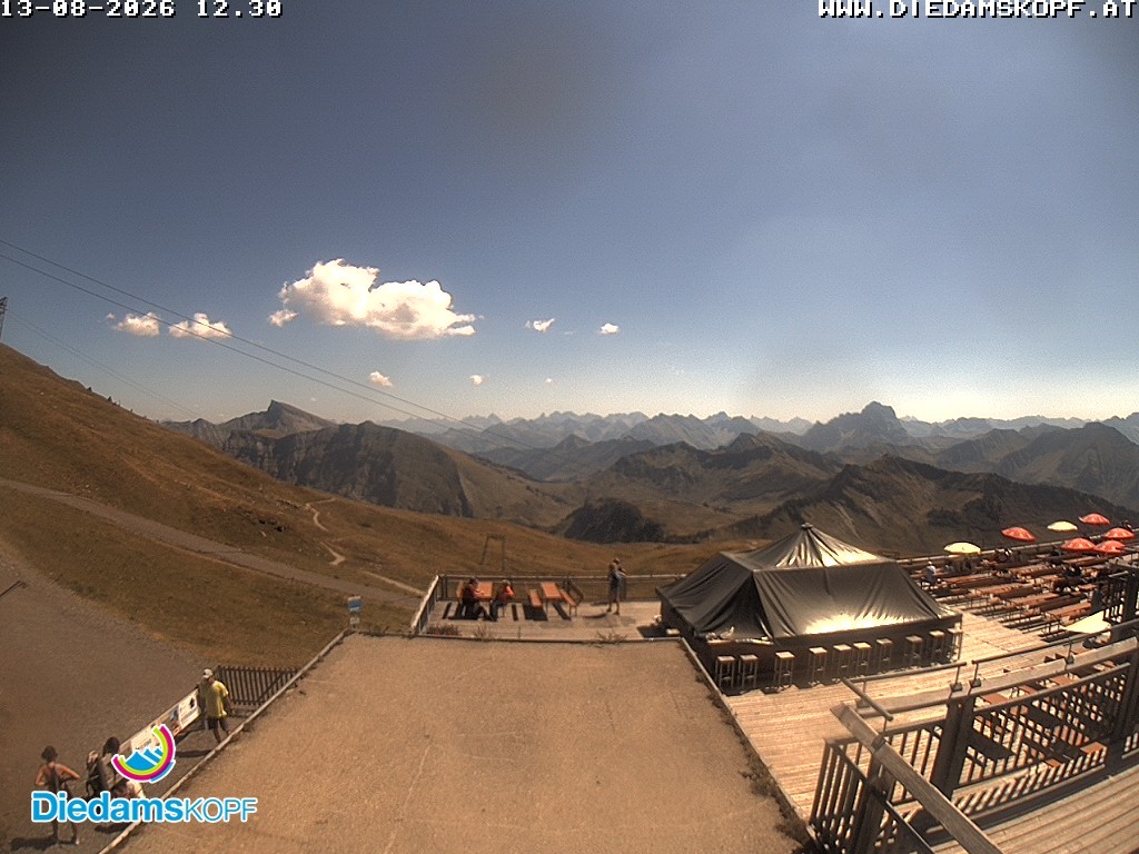 Archiv Foto Webcam Bergstation Diedamskopf, Vorarlberg