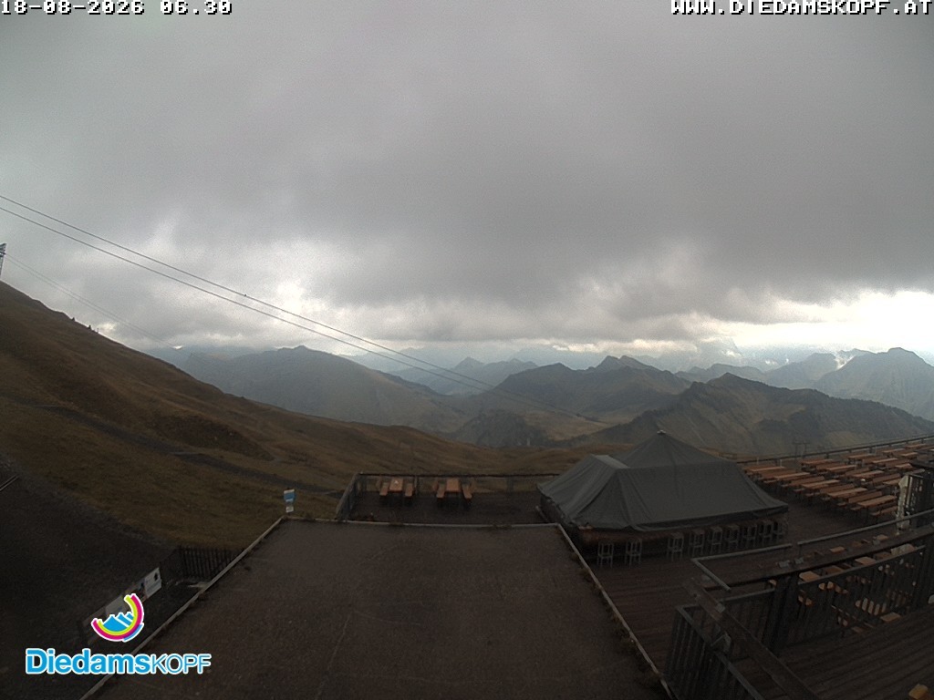 Archiv Foto Webcam Bergstation Diedamskopf, Vorarlberg