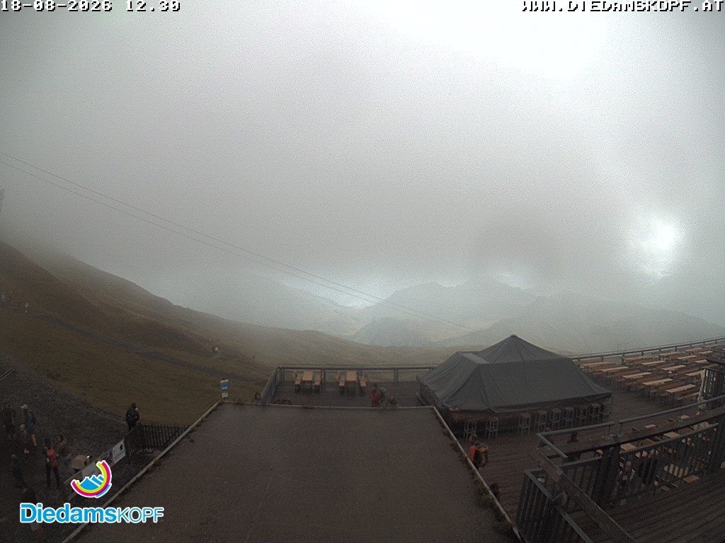 Archiv Foto Webcam Bergstation Diedamskopf, Vorarlberg