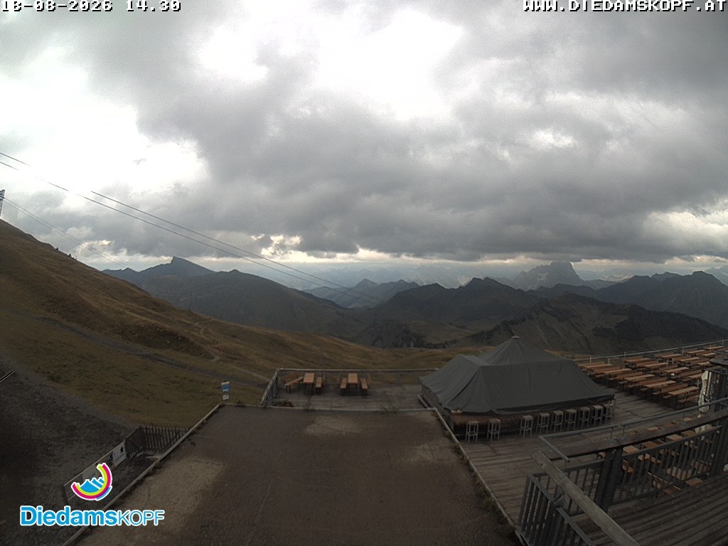Archived image Webcam mountain station gondola "Diedamskopf", Vorarlberg