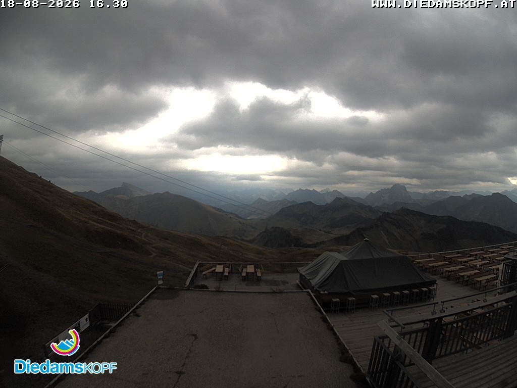 Archived image Webcam mountain station gondola "Diedamskopf", Vorarlberg