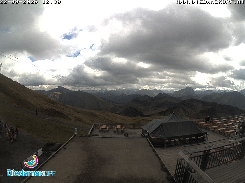 Archiv Foto Webcam Bergstation Diedamskopf, Vorarlberg