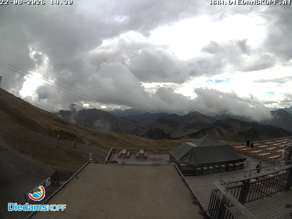 Archiv Foto Webcam Bergstation Diedamskopf, Vorarlberg
