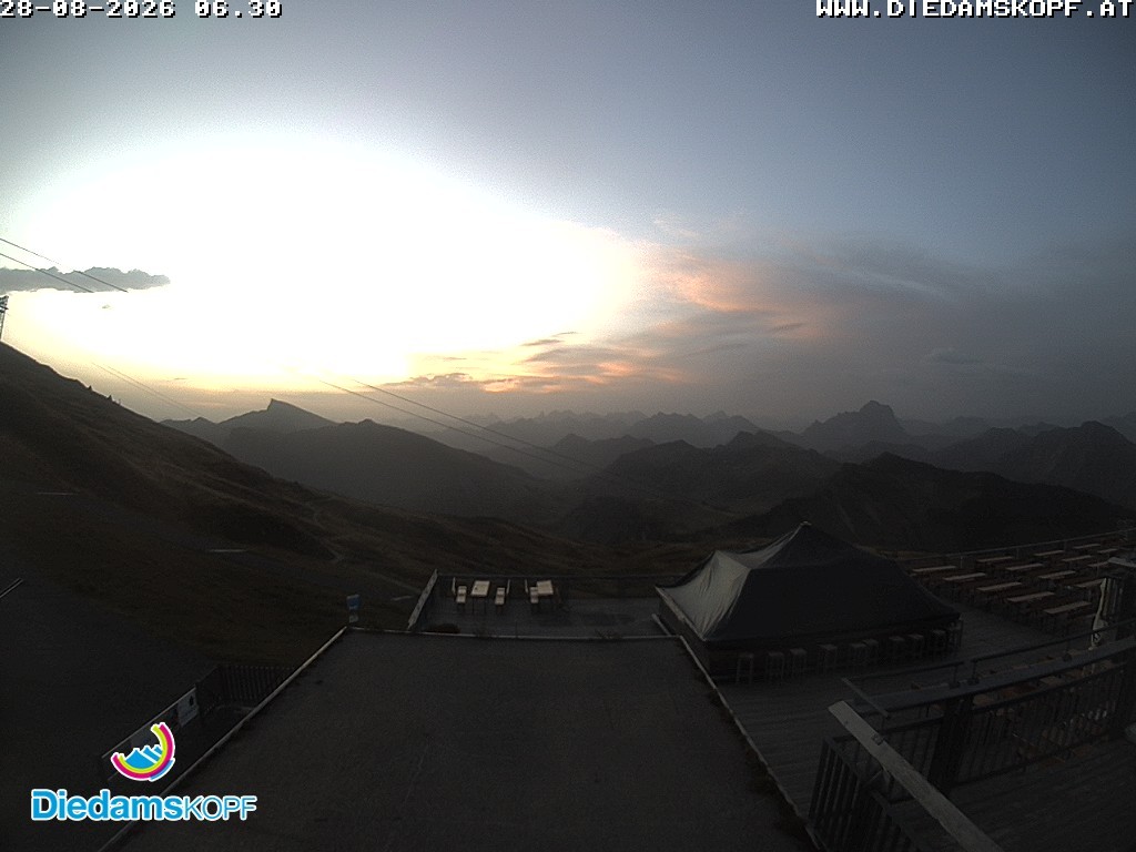 Archiv Foto Webcam Bergstation Diedamskopf, Vorarlberg