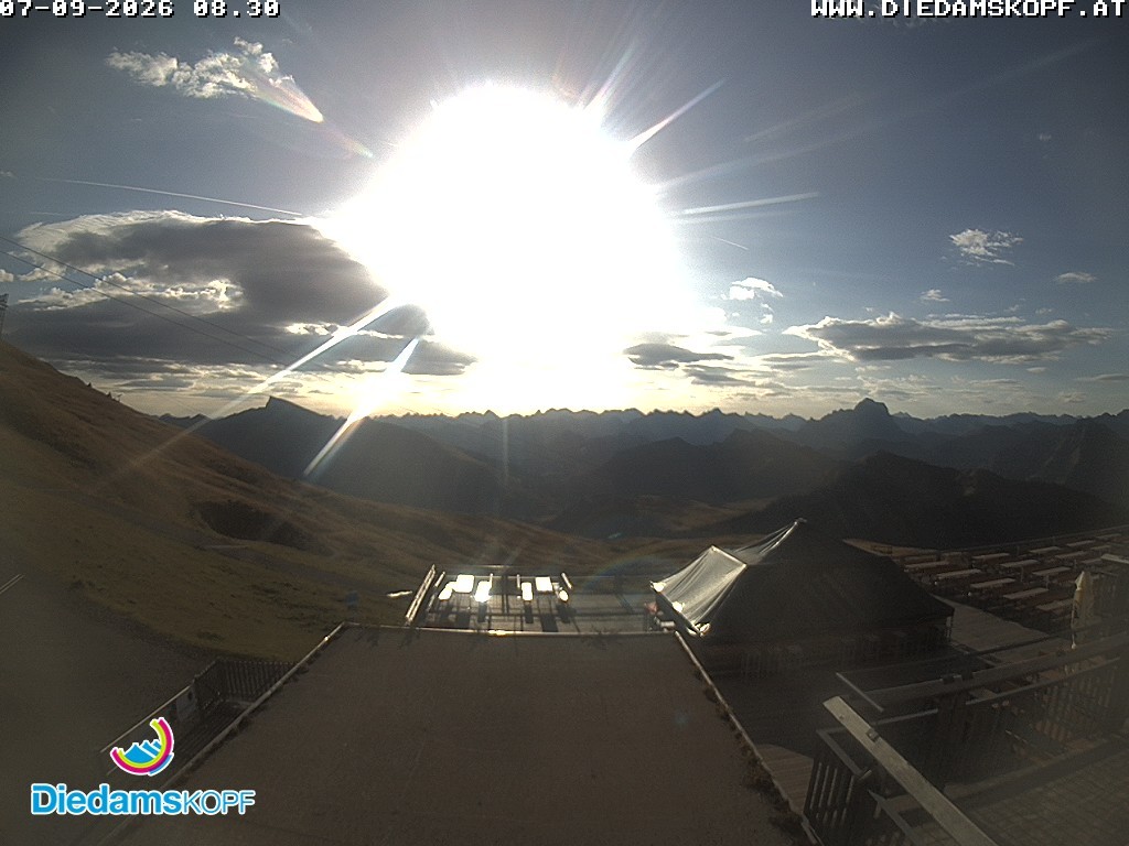 Archiv Foto Webcam Bergstation Diedamskopf, Vorarlberg