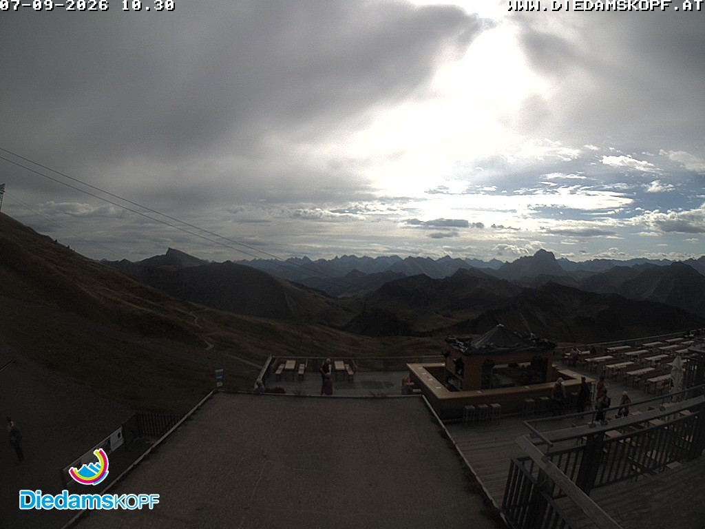 Archiv Foto Webcam Bergstation Diedamskopf, Vorarlberg