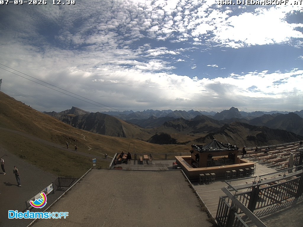 Archiv Foto Webcam Bergstation Diedamskopf, Vorarlberg