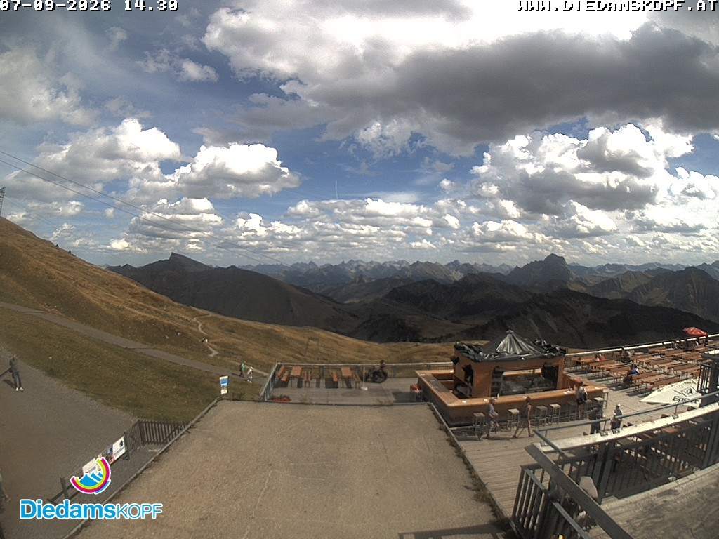 Archiv Foto Webcam Bergstation Diedamskopf, Vorarlberg