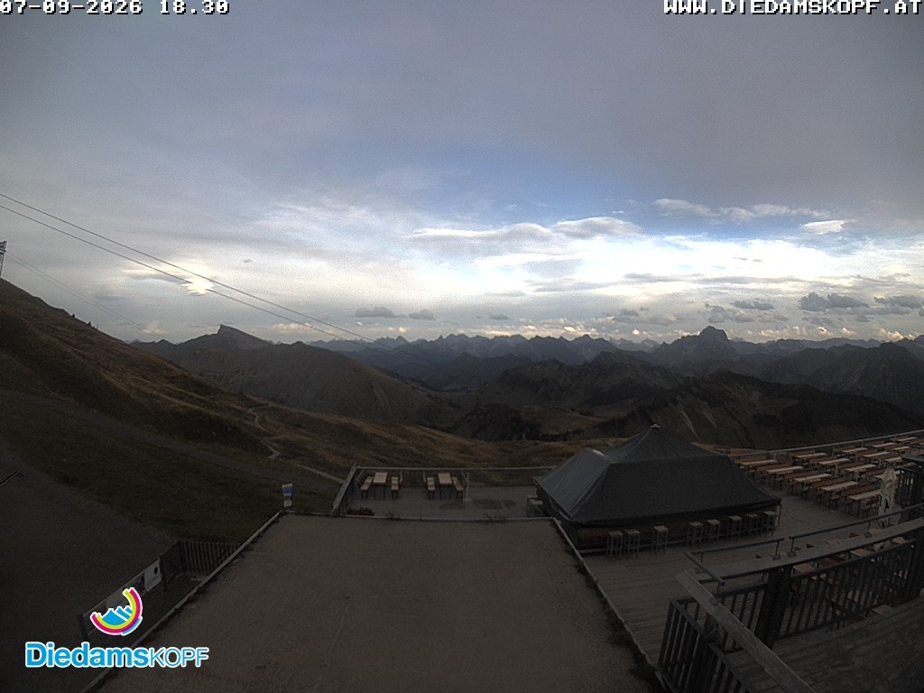 Archiv Foto Webcam Bergstation Diedamskopf, Vorarlberg
