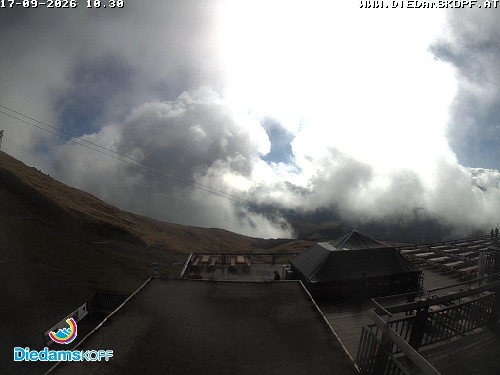 Archiv Foto Webcam Bergstation Diedamskopf, Vorarlberg