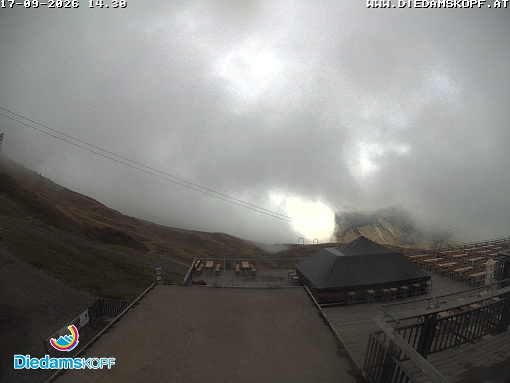 Archiv Foto Webcam Bergstation Diedamskopf, Vorarlberg