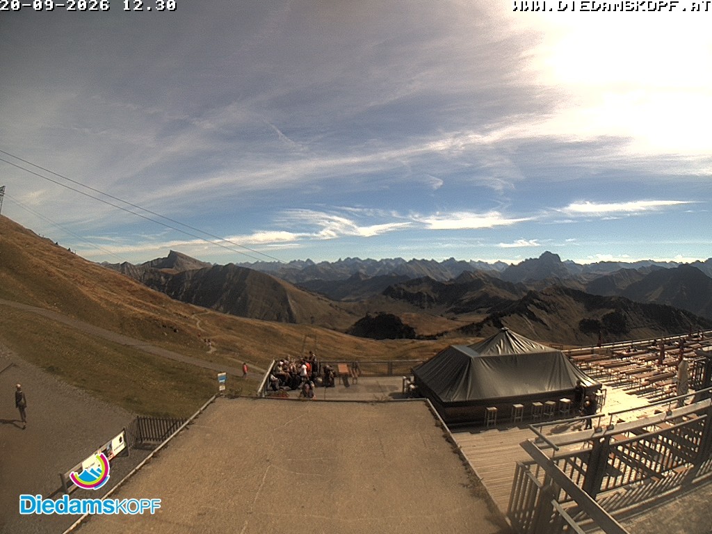 Archiv Foto Webcam Bergstation Diedamskopf, Vorarlberg