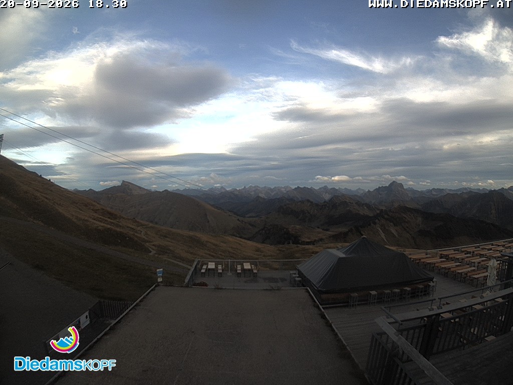 Archiv Foto Webcam Bergstation Diedamskopf, Vorarlberg