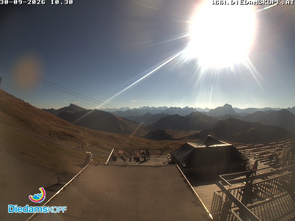 Archiv Foto Webcam Bergstation Diedamskopf, Vorarlberg