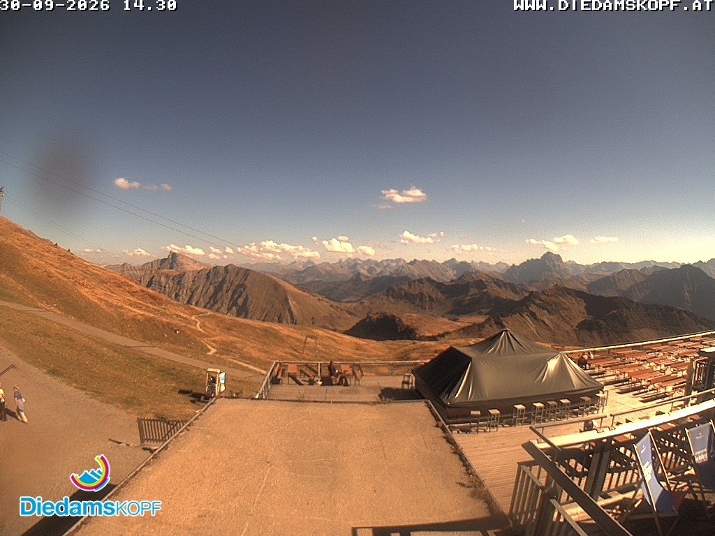 Archiv Foto Webcam Bergstation Diedamskopf, Vorarlberg