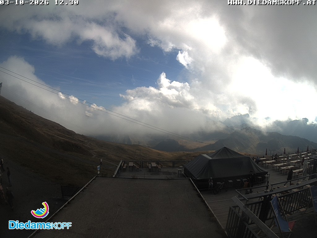 Archiv Foto Webcam Bergstation Diedamskopf, Vorarlberg
