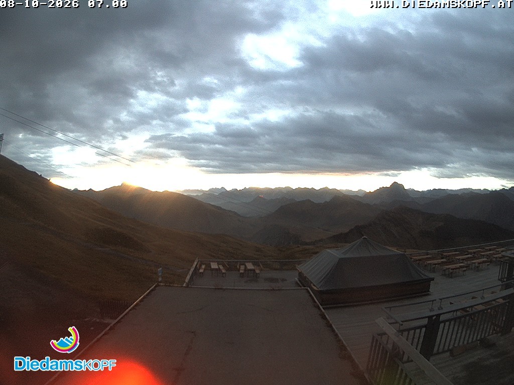 Archived image Webcam mountain station gondola "Diedamskopf", Vorarlberg