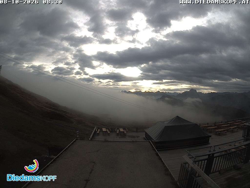 Archived image Webcam mountain station gondola "Diedamskopf", Vorarlberg