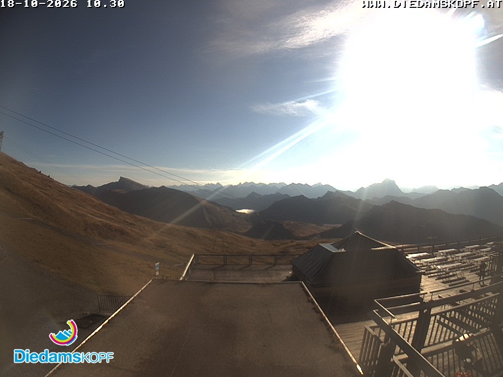 Archiv Foto Webcam Bergstation Diedamskopf, Vorarlberg