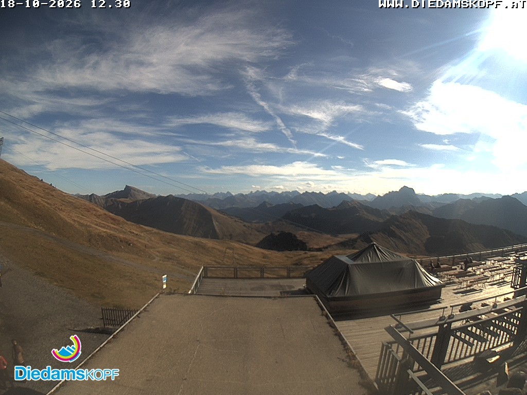 Archiv Foto Webcam Bergstation Diedamskopf, Vorarlberg