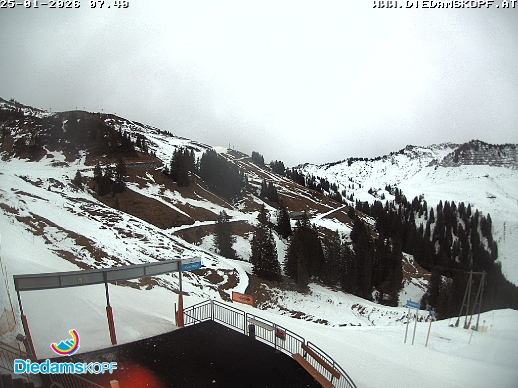 Archiv Foto Webcam Diedamskopf: Ausblick Wedelstube
