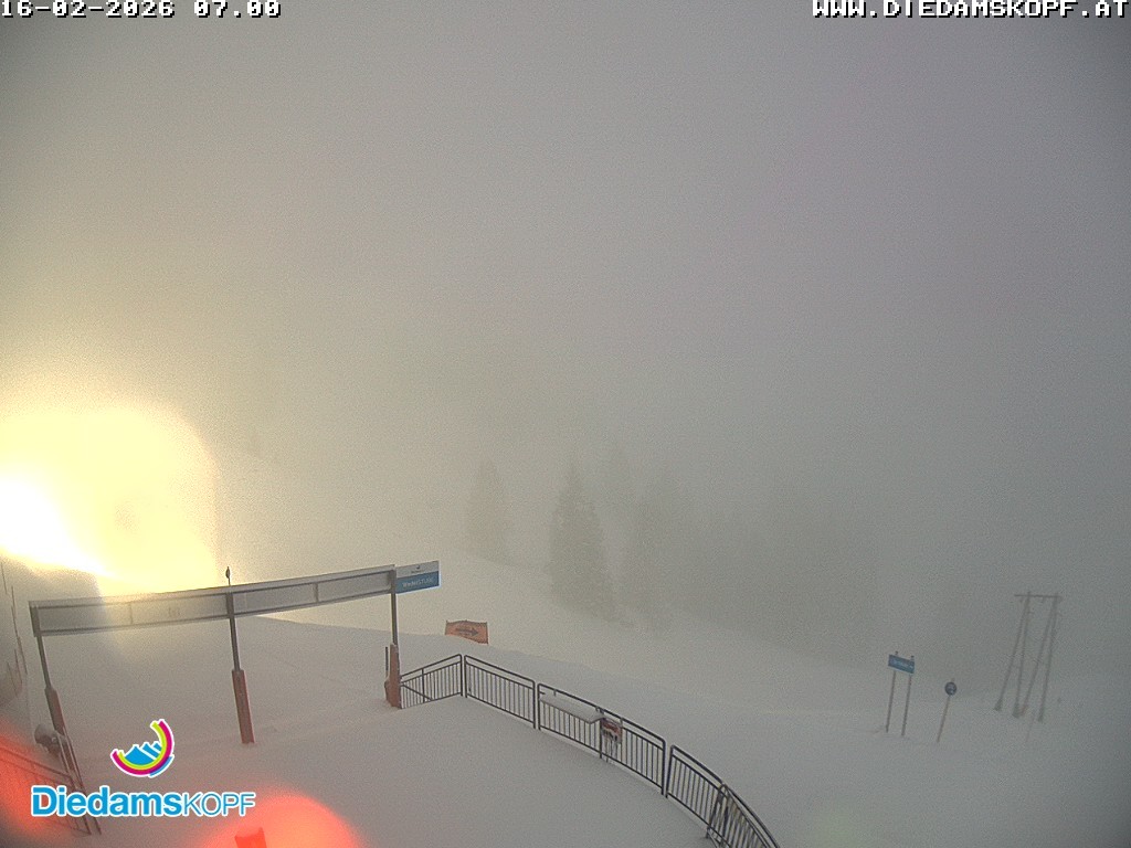 Archived image Webcam Mountain Diedamskopf - View Wedelstube