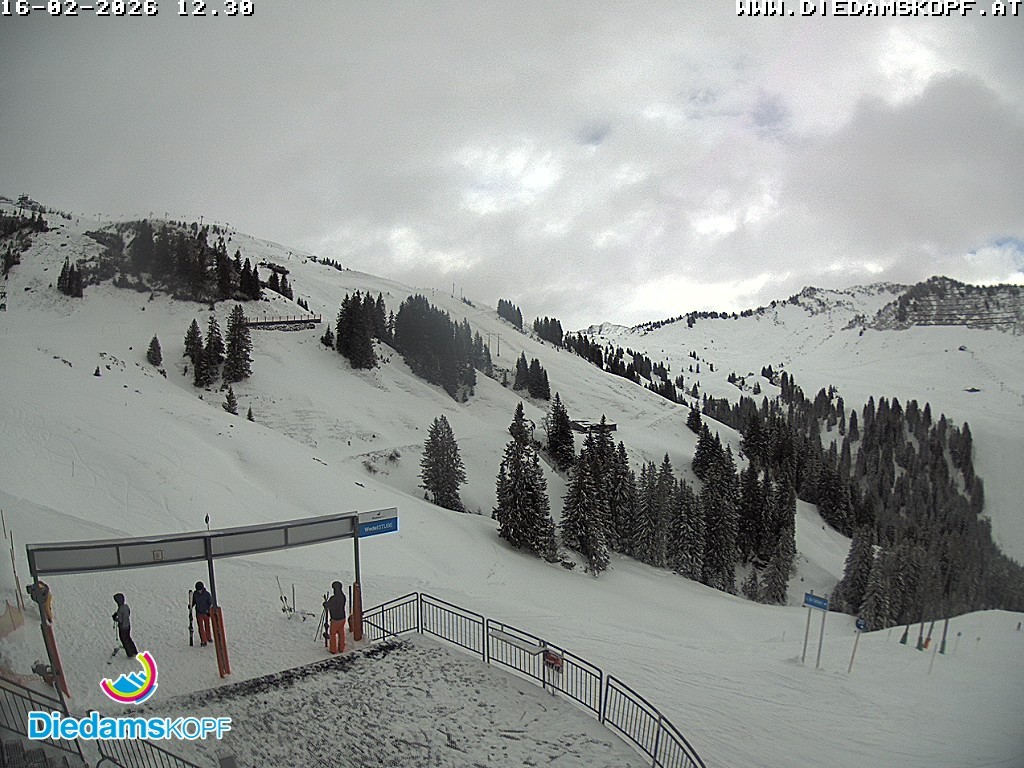 Archived image Webcam Mountain Diedamskopf - View Wedelstube