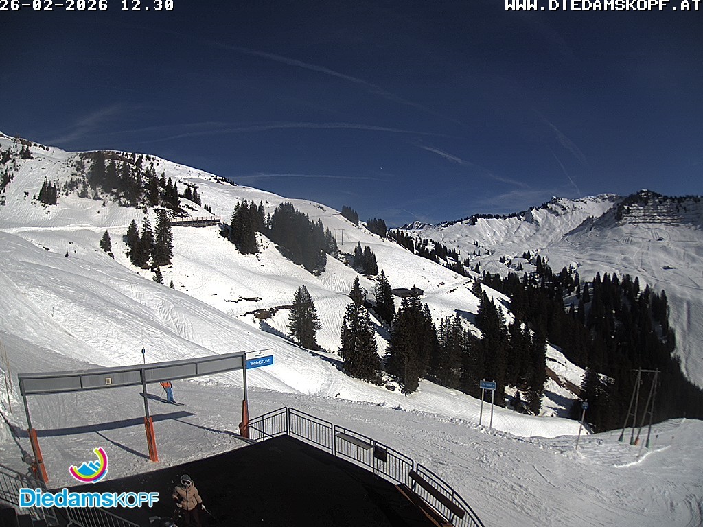 Archived image Webcam Mountain Diedamskopf - View Wedelstube