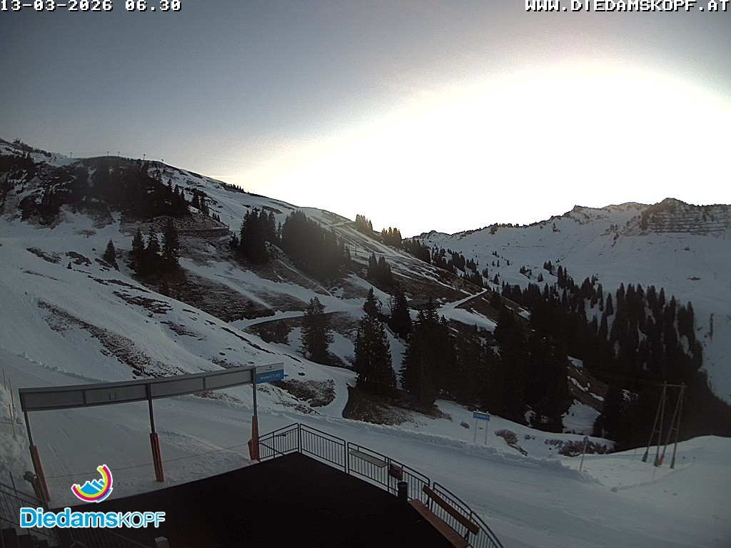 Archiv Foto Webcam Diedamskopf: Ausblick Wedelstube