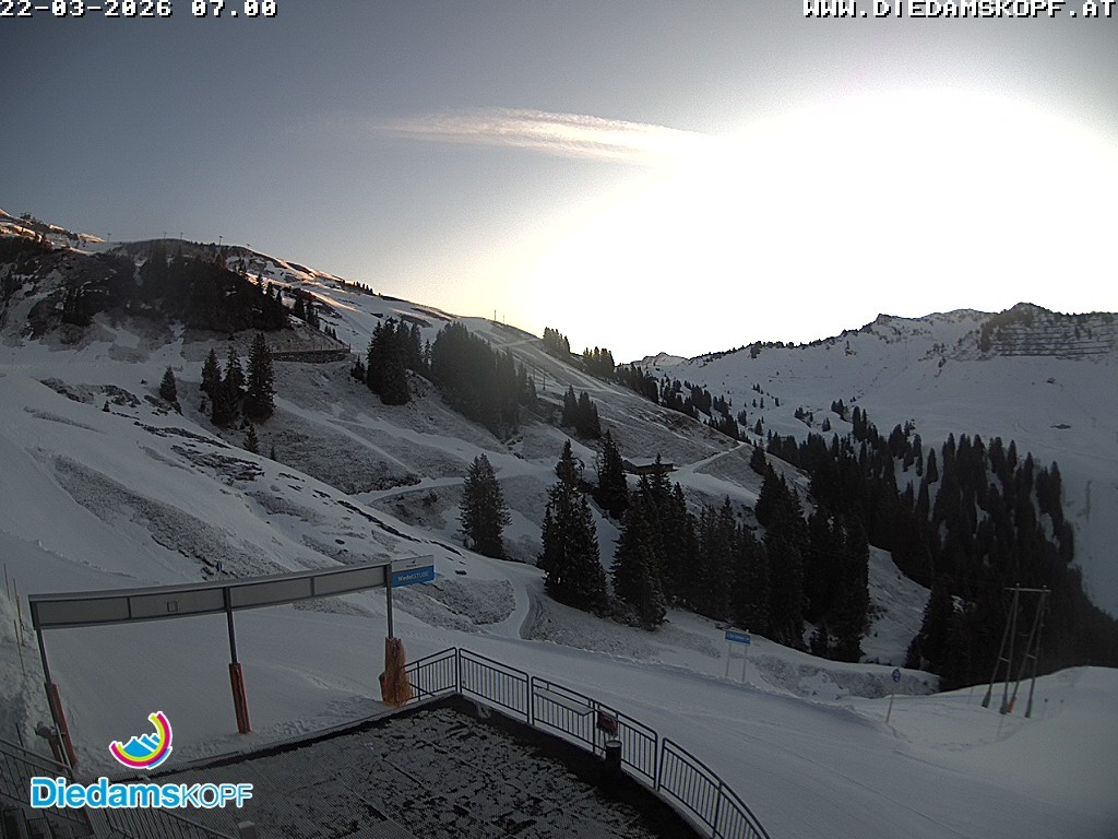 Archiv Foto Webcam Diedamskopf: Ausblick Wedelstube