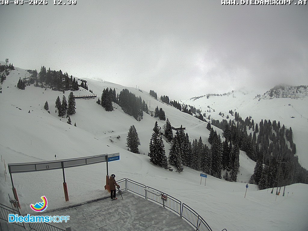 Archiv Foto Webcam Diedamskopf: Ausblick Wedelstube