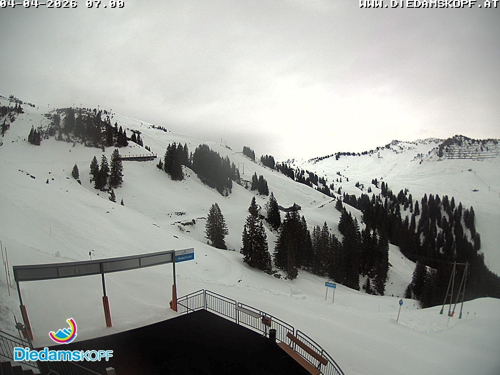 Archiv Foto Webcam Diedamskopf: Ausblick Wedelstube