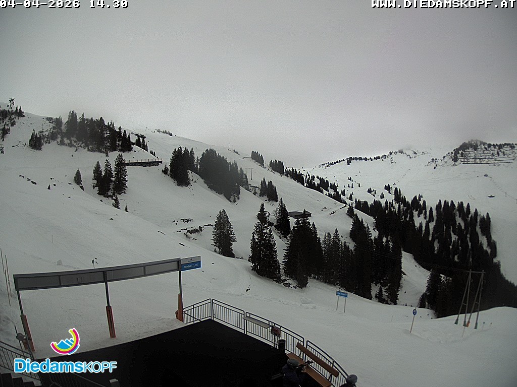 Archiv Foto Webcam Diedamskopf: Ausblick Wedelstube