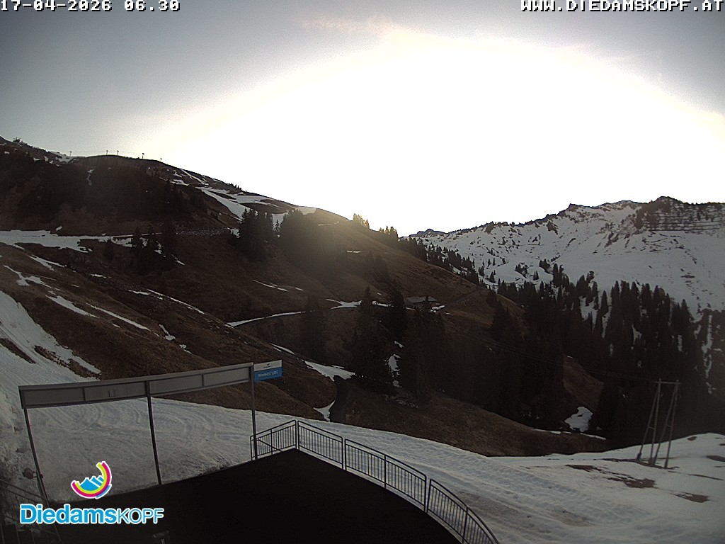 Archiv Foto Webcam Diedamskopf: Ausblick Wedelstube