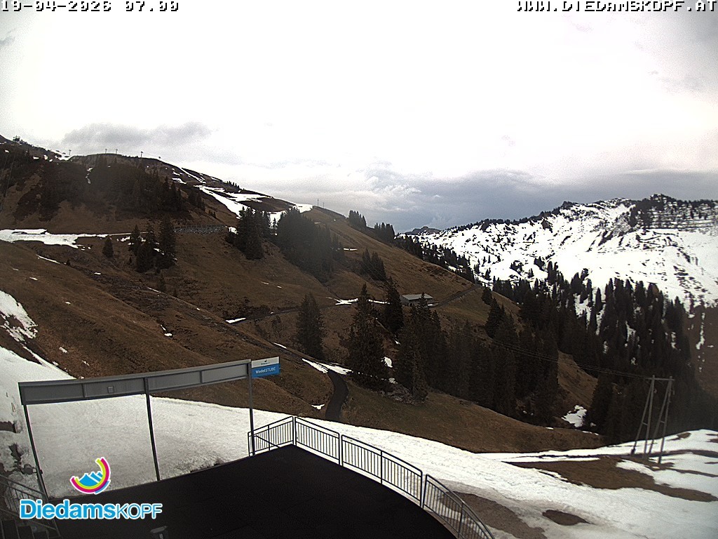 Archiv Foto Webcam Diedamskopf: Ausblick Wedelstube