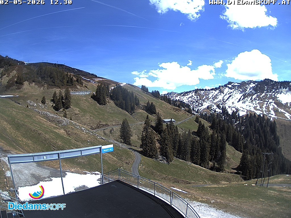 Archiv Foto Webcam Diedamskopf: Ausblick Wedelstube