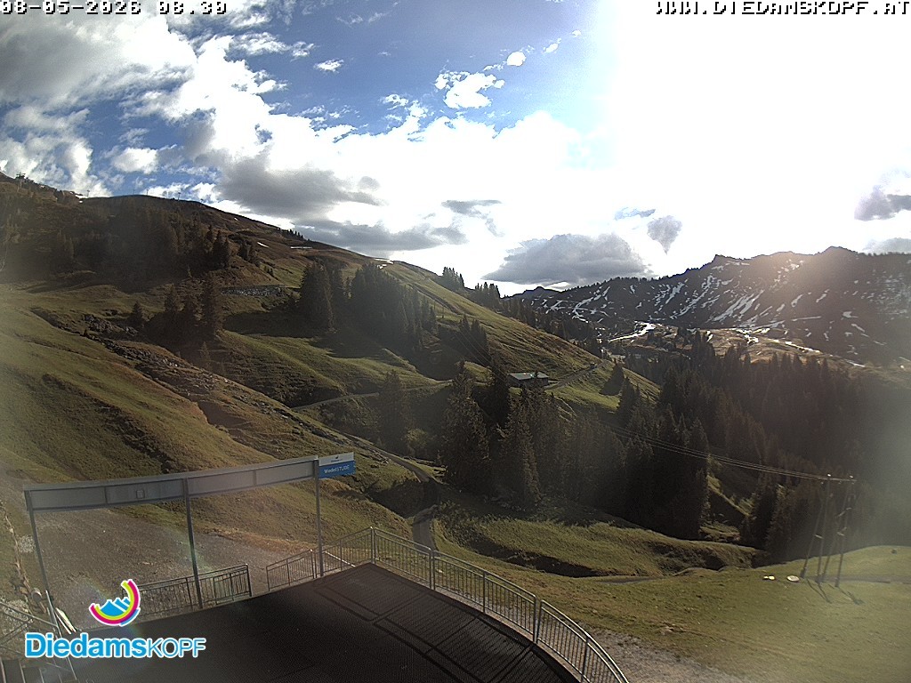 Archiv Foto Webcam Diedamskopf: Ausblick Wedelstube
