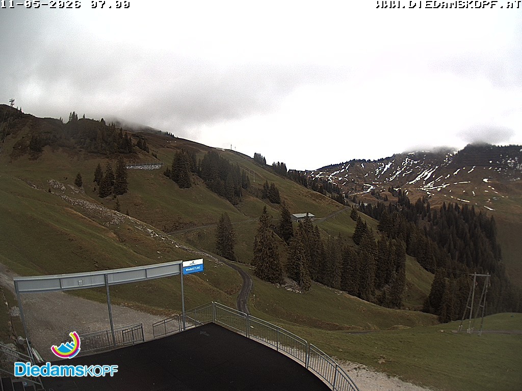 Archiv Foto Webcam Diedamskopf: Ausblick Wedelstube