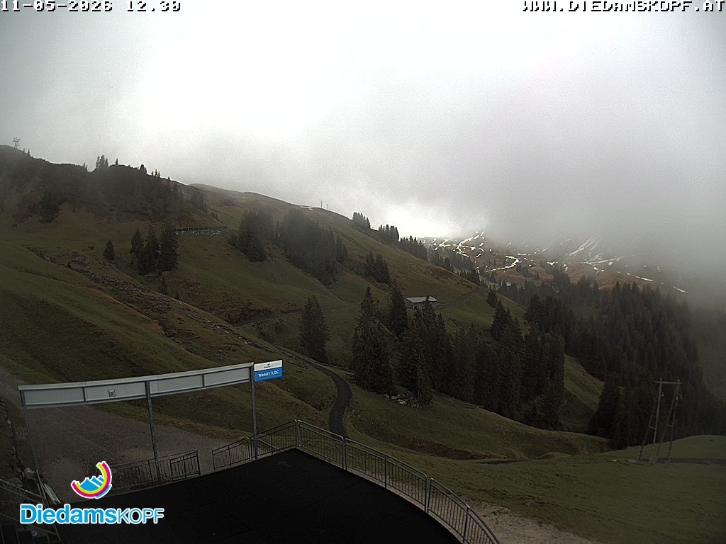 Archiv Foto Webcam Diedamskopf: Ausblick Wedelstube