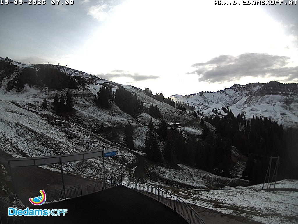 Archiv Foto Webcam Diedamskopf: Ausblick Wedelstube