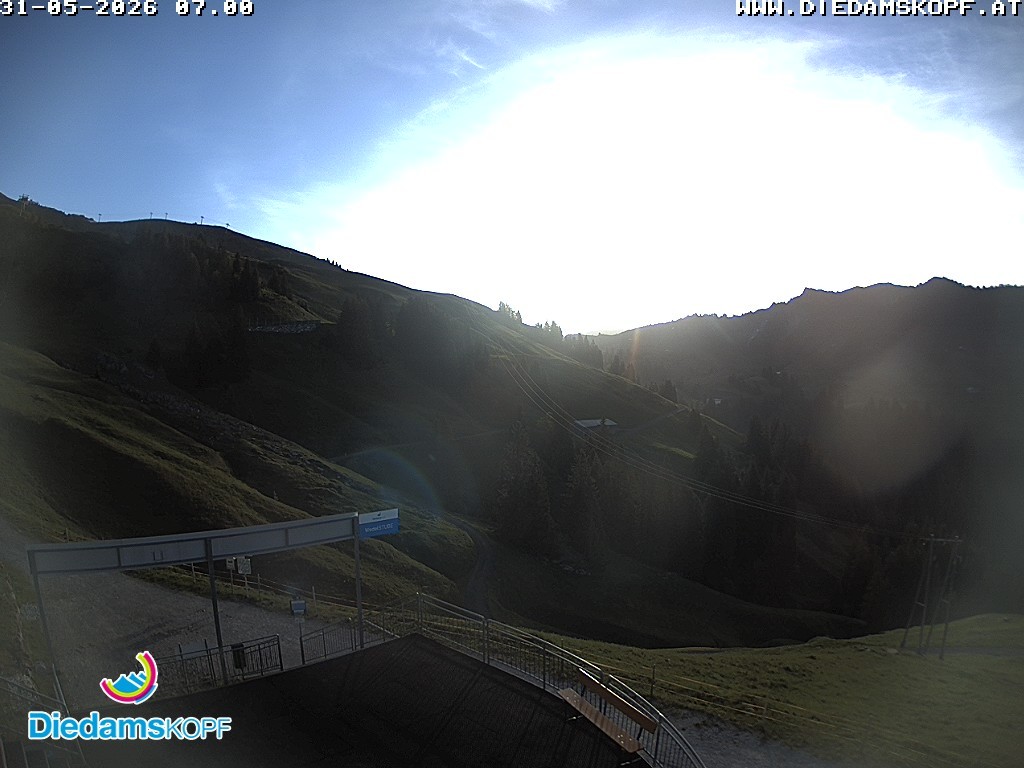 Archiv Foto Webcam Diedamskopf: Ausblick Wedelstube