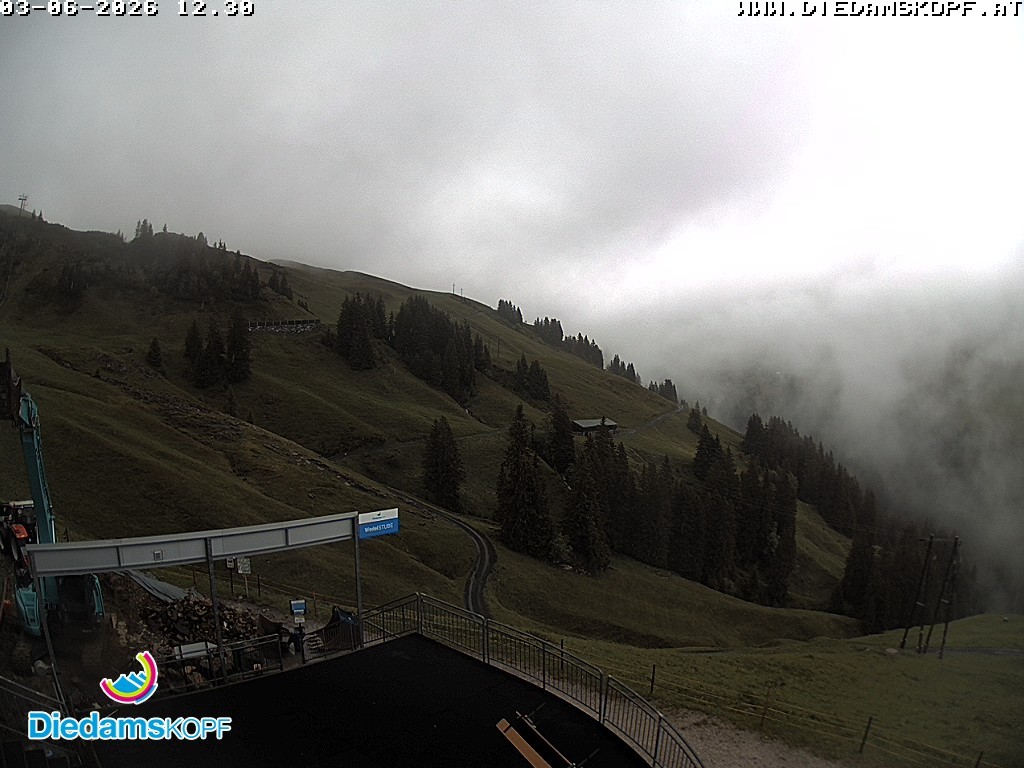 Archiv Foto Webcam Diedamskopf: Ausblick Wedelstube